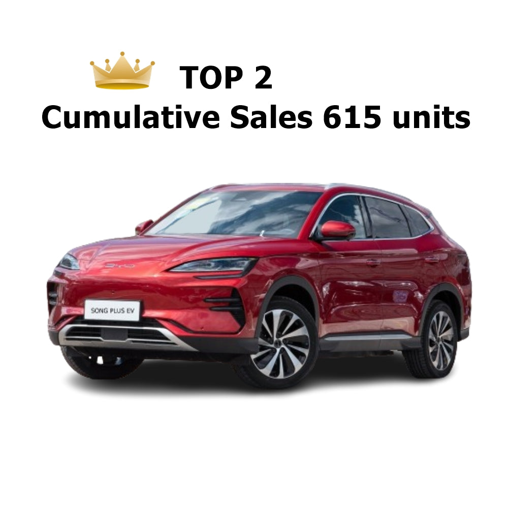 TOP 2 Cumulative Sales 615 Units BYD SONG PLUS EV BEST SELLER